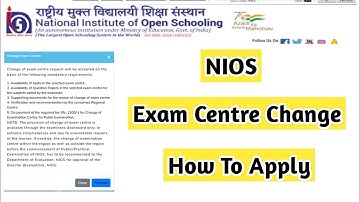 How To Change Exam Centre In Nios | Task Is Helping (NIOS) #nios #taskishelping