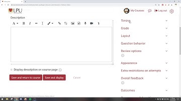Moodle Tutorial - Quiz Making #1 - Settings of a Quiz