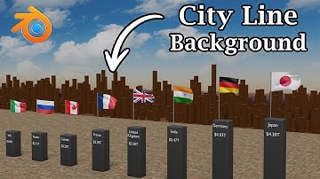 Quickly Create A City Line Background With This Add-on | Data Visualization | World Data Comparison