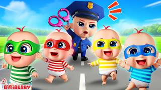 let s chase five little thieves police officer jobs song