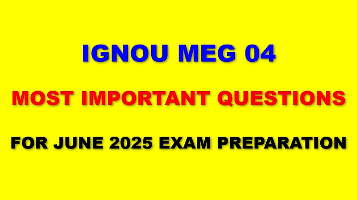 IGNOU MEG 04 - Most Important Questions for June 2025 Exam