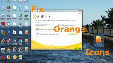 Fix Word and Excel Orange Icons ( Word and Excel Starter 2010 Won