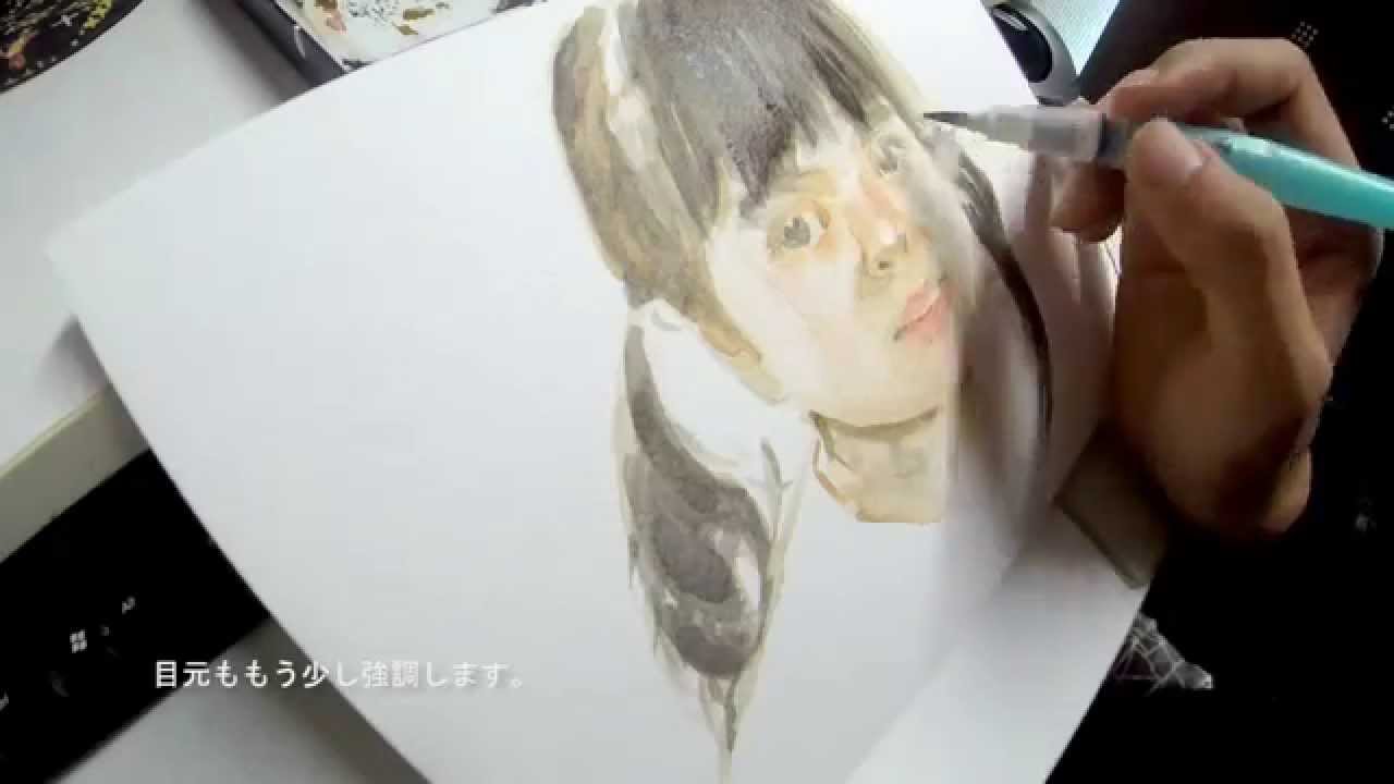 水彩画の描き方 人物 解説付き How To Draw Watercolor Youtube