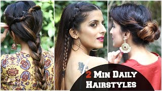 2 MIN SIMPLE Hairstyles For Everyday For School, College, Work/ Kareena Kapoor/ Quick & Easy