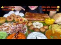 ASMR:EATING INDIAN BREAKFAST,MASALA DOSA,MEDU VADA,IDLY,UTHAPPA *BIG BITES* (FOOD EATING VIDEOS)