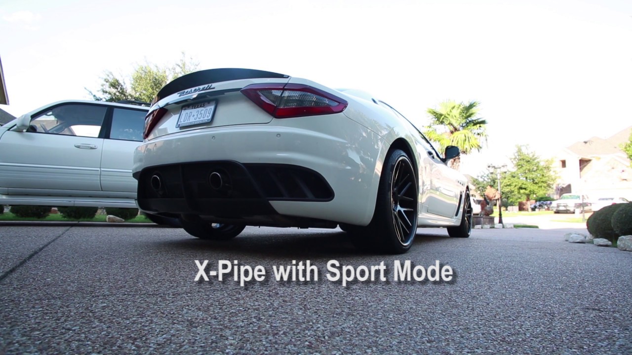 Maserati GranTurismo MC Exhaust X Pipe Sound Comparison YouTube