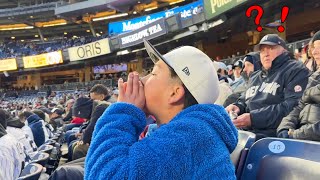 The youngest heckler I've ever seen at Yankee Stadium