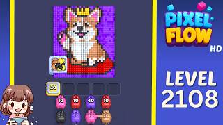 Pixel Flow Level 2108 Solution Walkthrough