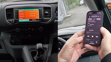 How to play music from a mobile to the bluetooth audio system in a 2022 Citroen Dispatch
