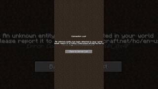 There’s an UNKNOWN entity in my minecraft world..