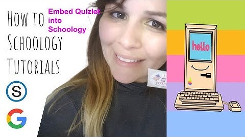 || How to Embed Quizlet into Schoology ||