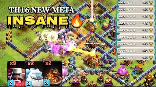 TH16 NEW META 🔥 INSANE Attack Strategy with Thrower, Ice Golem &amp; Furnace | COC