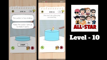 Brain Test All Star Level 10 She must do a dive jump successfully.