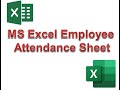 Employee sheet MS Excel