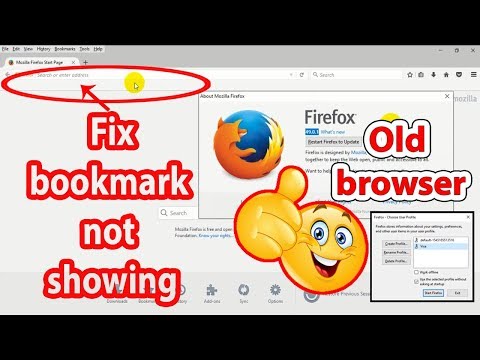 Firefox bookmarks not working || Firefox profile missing ? solution here ??