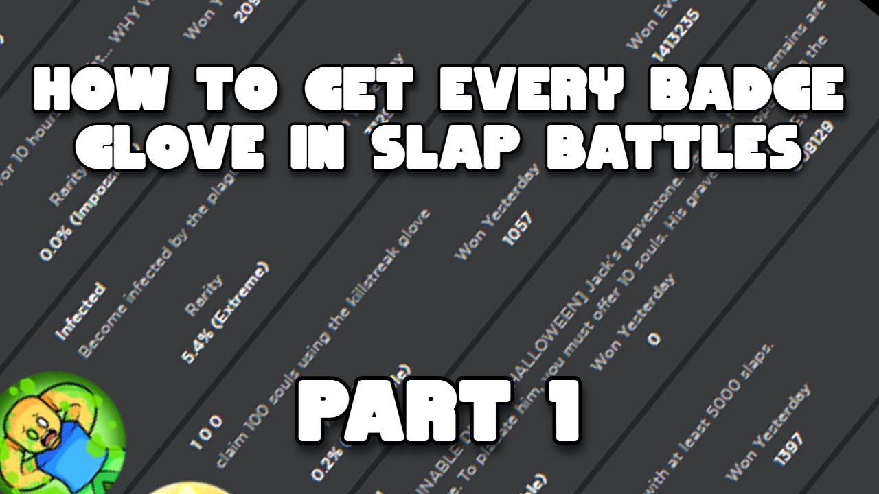 How To Get EVERY BADGE GLOVE In Slap Battles || Part 1 - YouTube