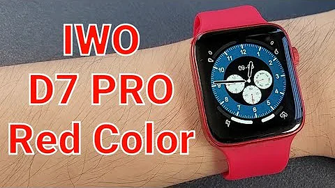 KIWITIME IWO D7 PRO Smart Watch Red Color-IP68 Waterproof/Aluminum Case/GPS-Better HW22 IWO 7 N76