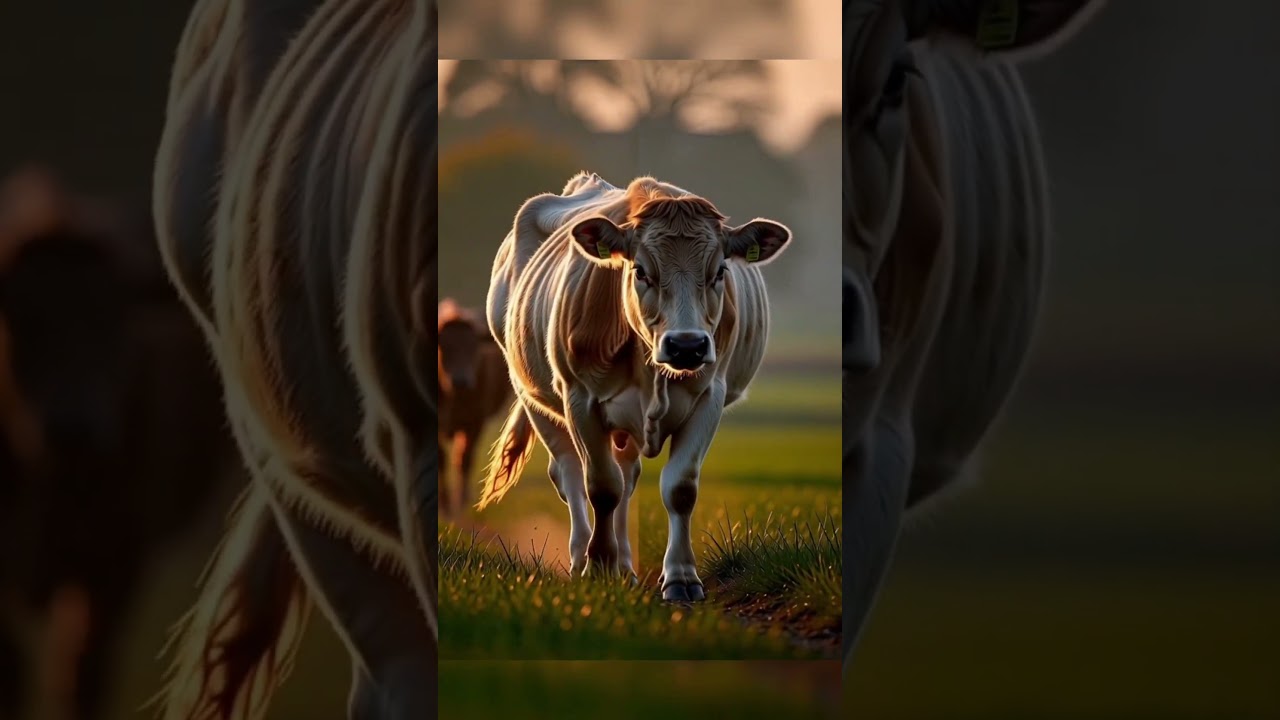 Split Time Cow | Morning Evening Cow Illusion Video