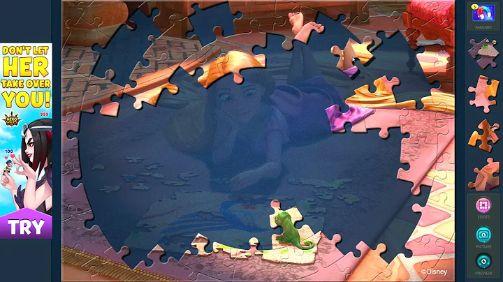 LET'S SOLVE THIS! DISNEY Magic Jigsaw Puzzle (Radial Cut 70🧩) | Rapunzel (Tangled)_18