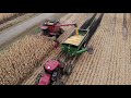 Harvesting corn with a tracked combine 2019