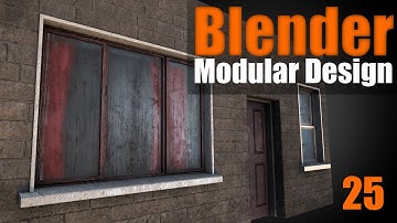Blender Modular Design - 25 UV Doors, Windows and a Multi Slot Material