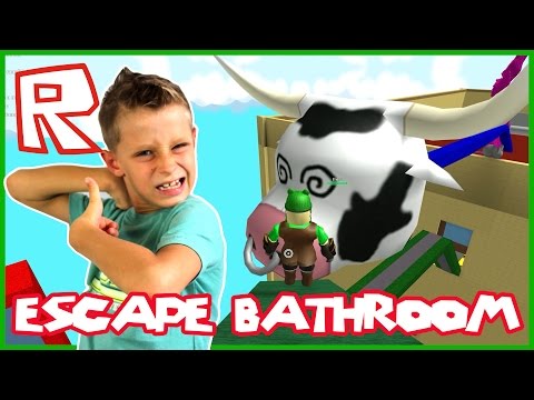 Escape Bathroom Obby Big Cow Head Roblox Youtube - roblox obby youtube karinaomg