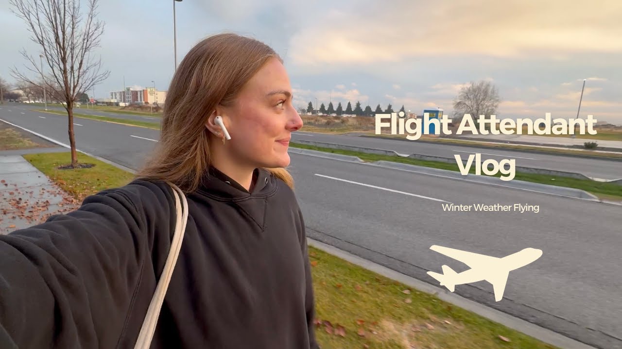 Winter Weather Flying// Flight Attendant Vlog