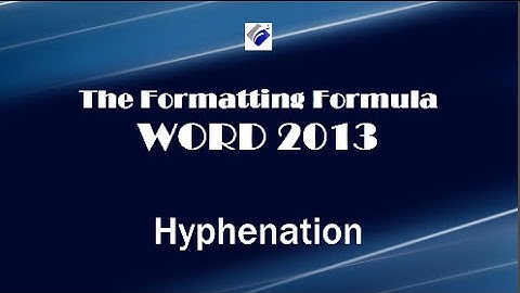 Hyphenation- Add Automatic Hyphenation To Your Documents
