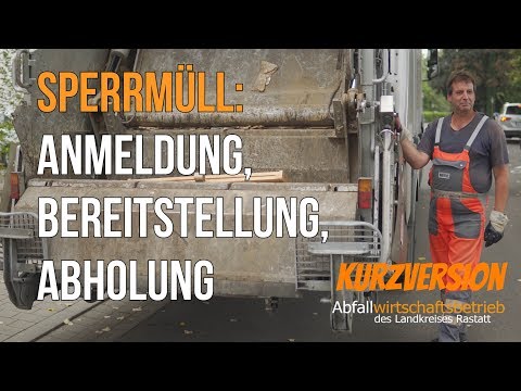 Sperrmüll: Anmeldung, Bereitstellung, Abholung (Kurzversion)