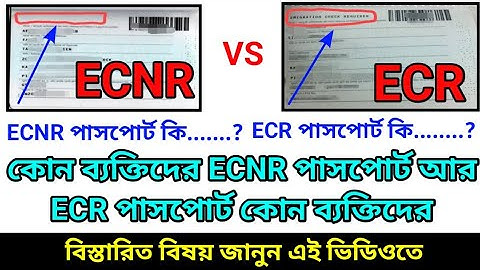 What is ECNR and ECR category in passport ? ইসিএনআর ও ইসিআর বিভাগ দুটি আসলে কি এই ভিডিওতে দেখুন🔰2025
