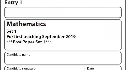 Functional Skills Maths E1 Set 1 Pearson Edexcel