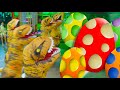 Dinosaur Egg Battle! 🦖 Play-Doh Squished Dino Special 🦕 Play-Doh SQUISHED Videos 🌈