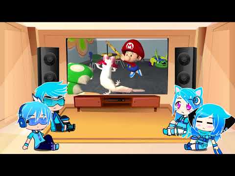 The Cyans reacts to SMG4: The Melon and The Axolotl (Gacha Club)