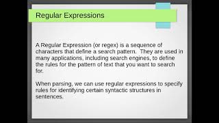 NLP Part 5 : Regular Expressions