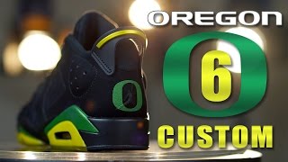 Custom Air Jordan 6's: Oregon Ducks - Restorations with Vick Almighty.