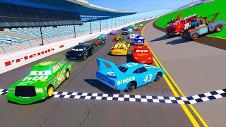 Race Cars 2 Daytona McQueen Chick Hicks The King DINOCO and All Cars Friends Videos & Songs