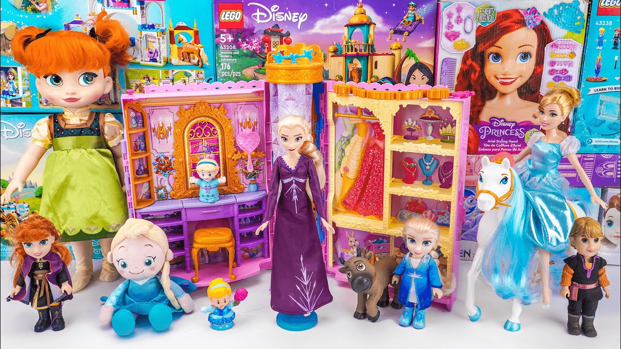 Unboxing Disney Princess Makeup and Fashion Playset | Cinderella Doll with White Horse & Doll Toys