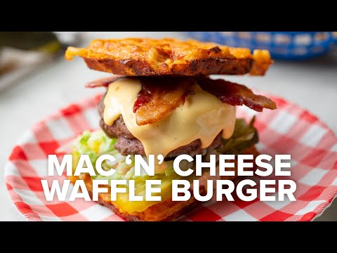 Mac amp Cheese Waffle Burger