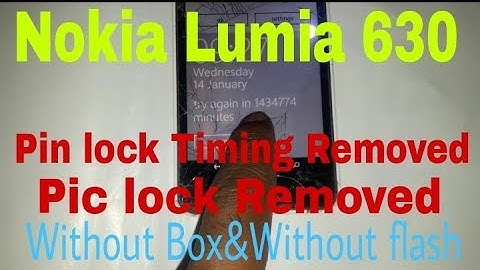 Nokia Lumia 630 Model Rm-978 Pin lock Removed Pin lock Timing remove without box