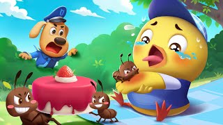 dont play with ants go away bugs kids cartoon kids safety tips sheriff labrador babybus