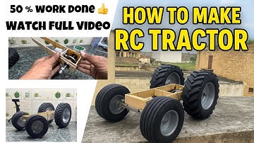 how to make rc tractor only using pvc pipe and bo dc motor | homemade remote control tractor 