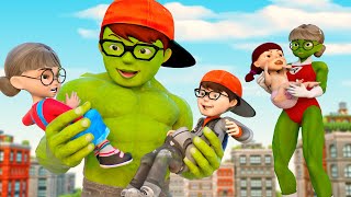 Tani Hulk Helps Fat Nick Have a New Family - Scary Teacher 3D Hero Animtion