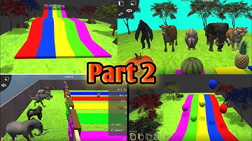 Animal Fountain Crossing Ball Jumping Forest Full Tutorial | Prisma3D tutorial |@animation3Dworld