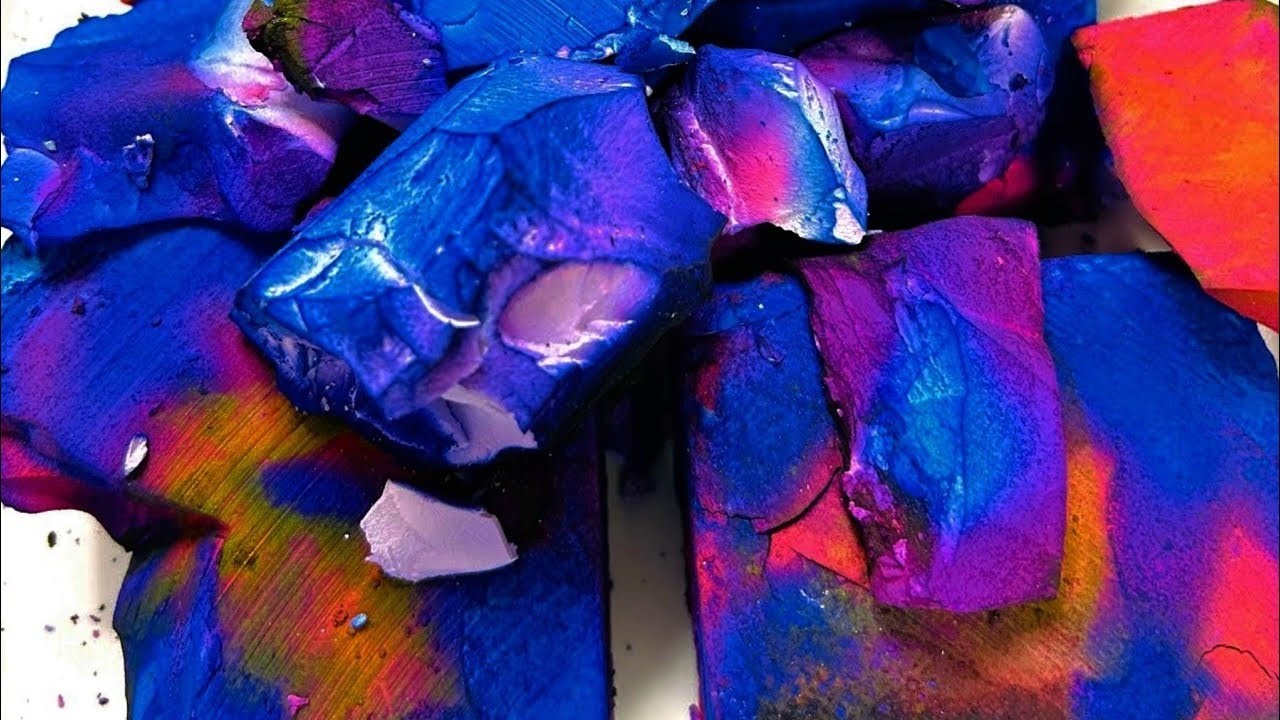 Buttery Soft Dyed + Crunchy Mashup Gym Chalk Crush ASMR Oddlysatisfying Sleepaid Relaxation Therapy