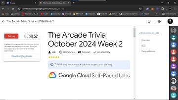 The Arcade Trivia October 2024 Week 2 | Arcade | Qwiklab |