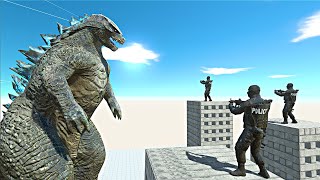 Godzilla Destroys | Godzilla 2014 vs Modern Humans  Animal Revolt Battle Simulator