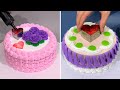 Quick &amp; Easy Cake Decorating Technique For Everyone | How to Make Chocolate Cake Recipes