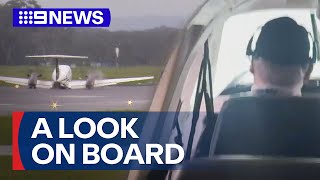 A look on board aircraft that made emergency landing in NSW | 9 News Australia