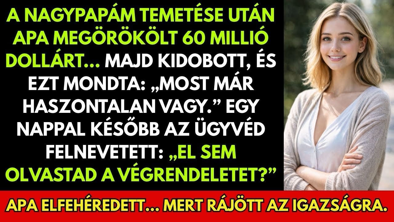 Apám 60 millió dollárt örökölt, majd kidobott — egy nap múlva könyörgött a segítségemért