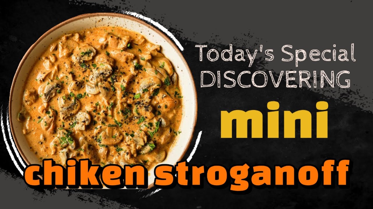 to day special discovering  mini chicken stroganoff, mini food .miniature kitchen .